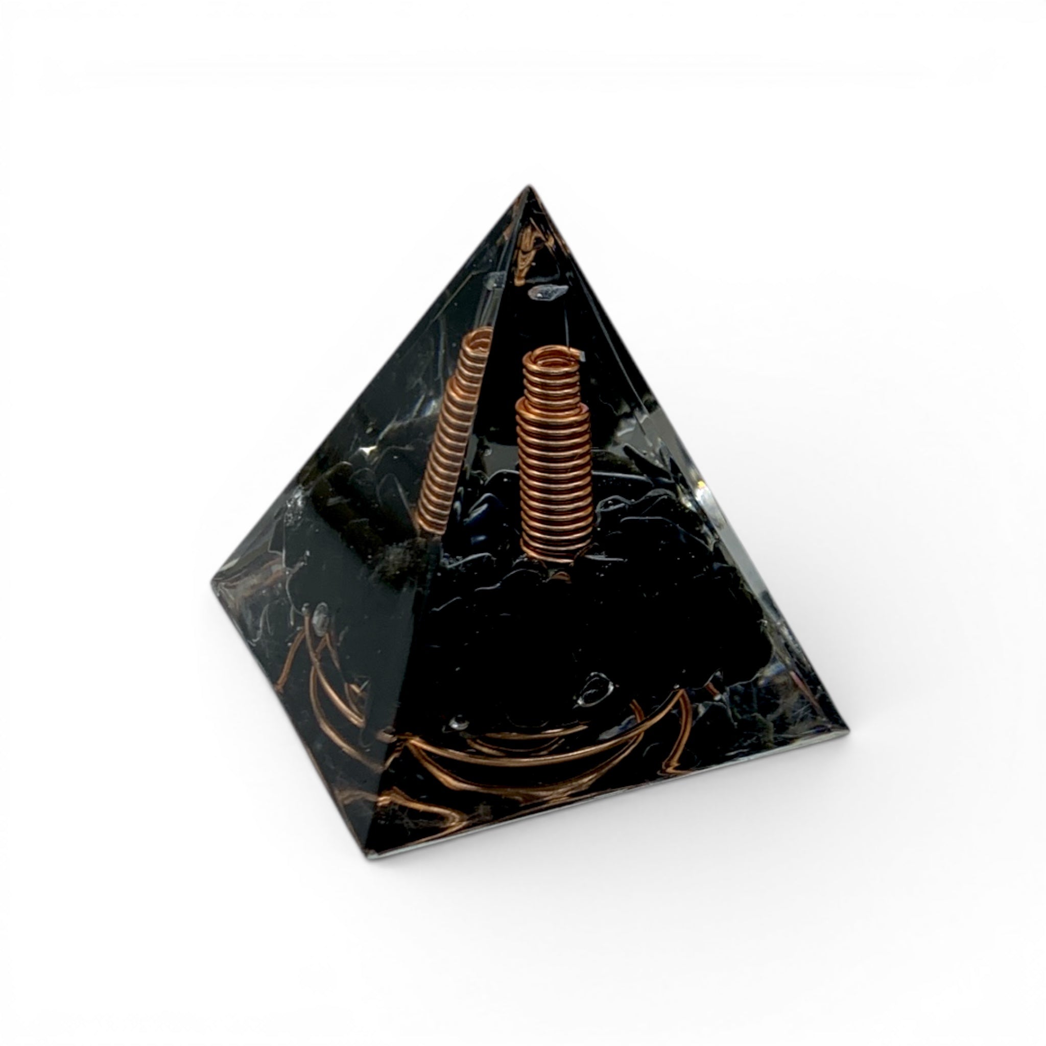 Orgonite - Obsidian Pyramid $50